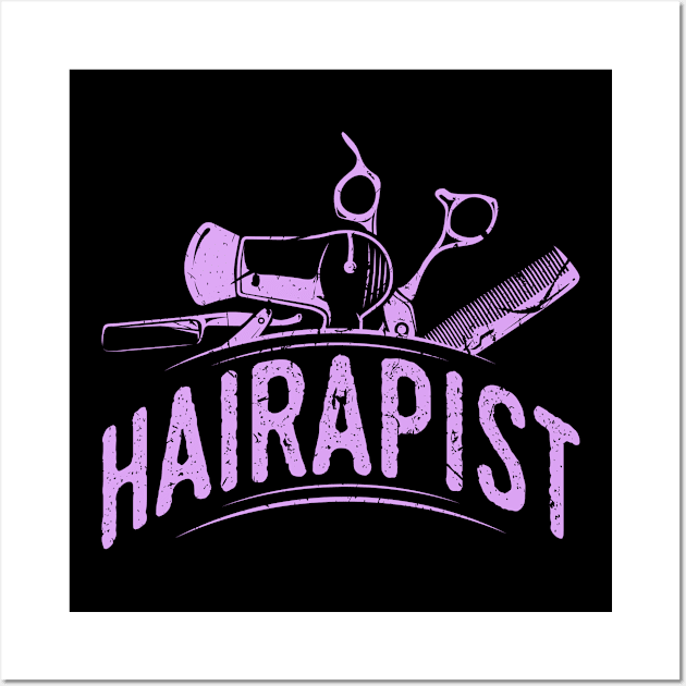 Hairapist Hairdresser Salon Owner Wall Art by Humbas Fun Shirts